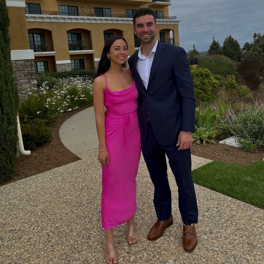 Pink Satin Midi